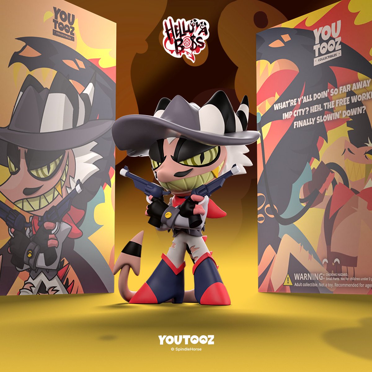 youtooz's tweet photo. i'm going to take everything, everything you own!!!

#helluvaboss returns with all new figures on august 11th at 3pm est 😈 available 4 weeks only https://t.co/2Is2FP1ejd