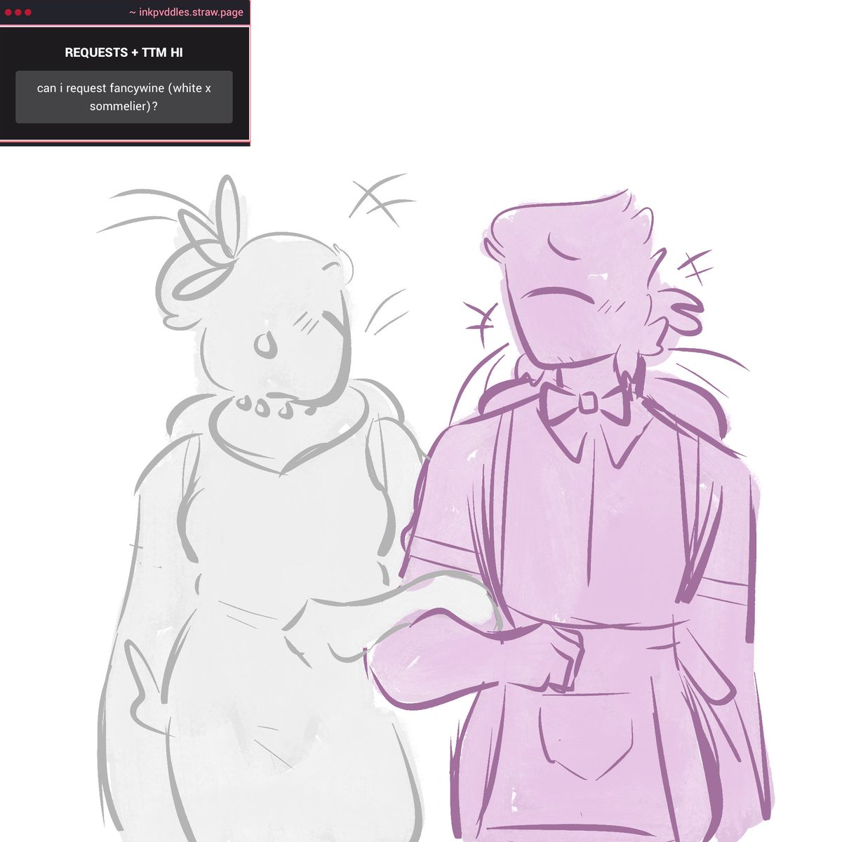 frubblebub's tweet photo. HI FIRST TIME DRAWING SOMMELIER. I DIDNTREALIZE TH IS WAS AN OPTION
#amongusshow #fancywine
https://t.co/0Zy20RbP1M https://t.co/af1kwdk1uU
