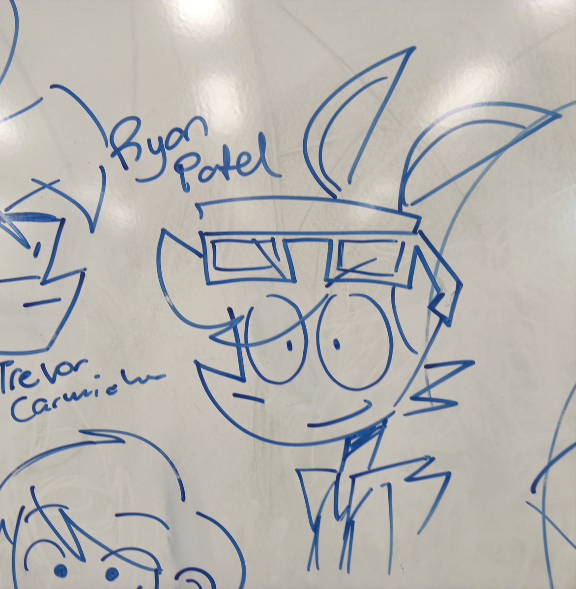 Ethanhwjr2763's tweet photo. Ryan Patel on a whiteboard #jumpcut https://t.co/2hL55BXAbE