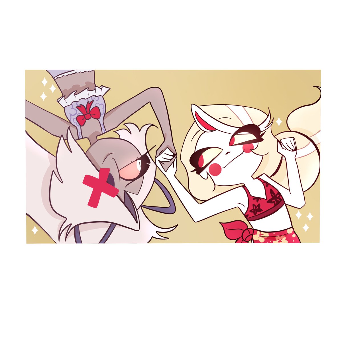 lauvleylina's tweet photo. summer Chaggie 

#chaggie #charlie #charliexvaggie #vaggi #hazbinhotel https://t.co/UwgGQFJrd4