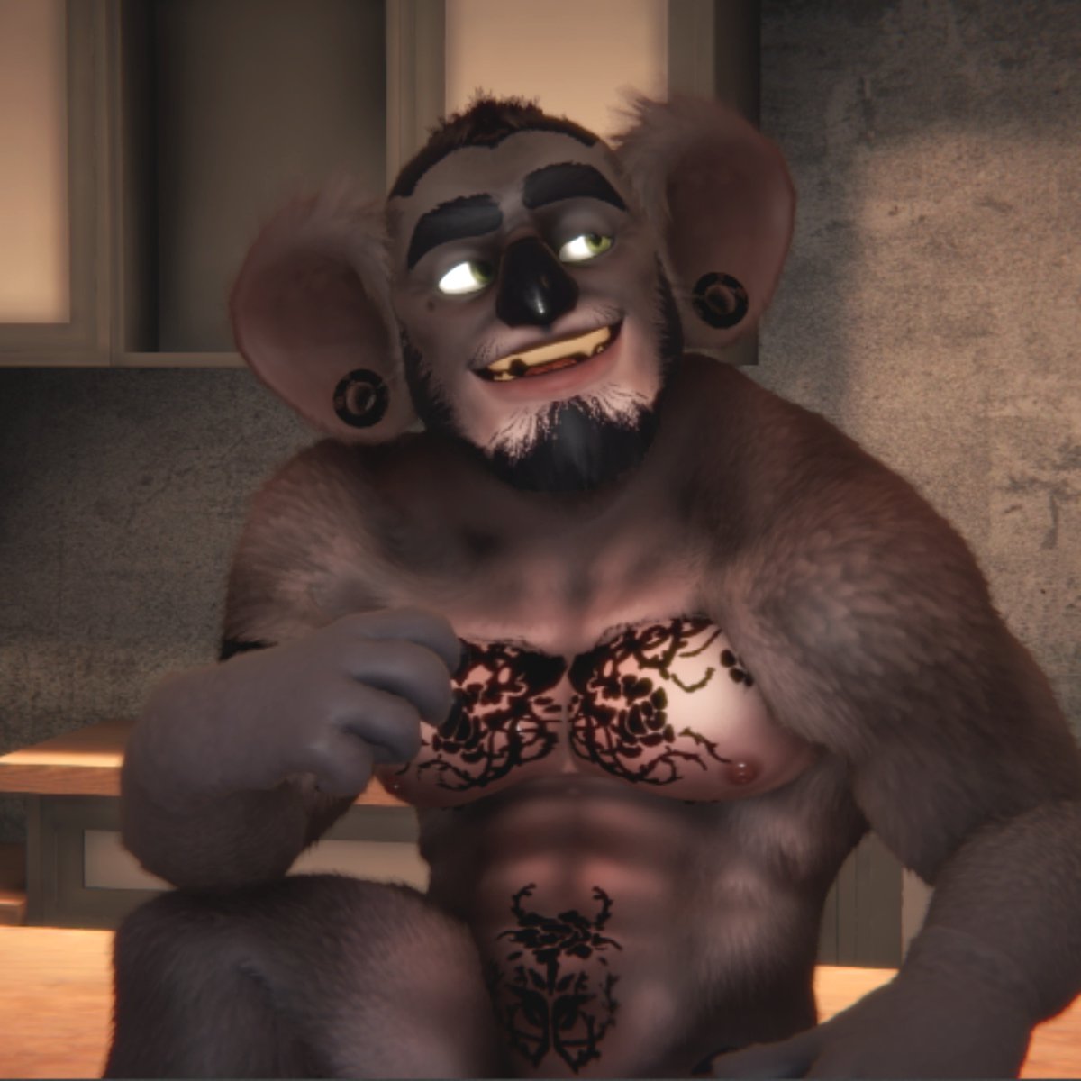 pickleking13's tweet photo. So.... Here's a fun fact abt myself

One of my many hobbies is making character in Furry VNE.... 🙄what?

This is guy's name's Alan... Alan the koala, and he is uncomfortably handsome. https://t.co/mrXEEvTm0b