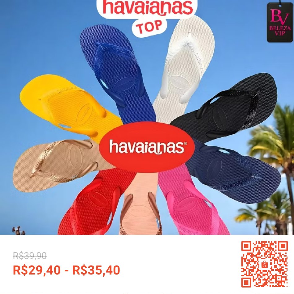 I_DanyR's tweet photo. 🩴✨ Havaianas Top Lisa Original!

🔥 26% OFF
💰 A partir de R$29,40

✔️ Original
✔️ Várias opções
✔️ Envio imediato 🚚

👉 Garanta a sua na Shopee:
https://t.co/CDTYBPzNpm https://t.co/9ZkMLhUZz9