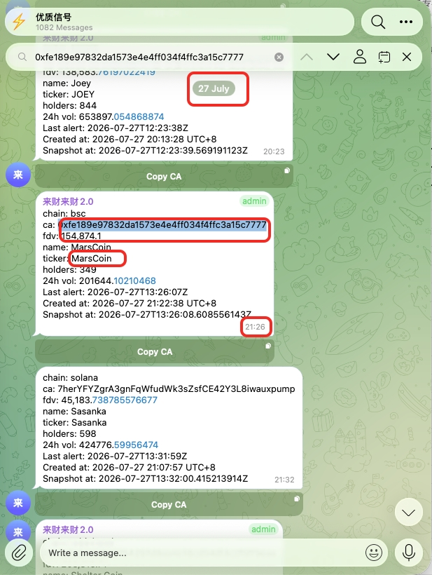 hodloai's tweet photo. 《如何利用Hodlo API，半个月内狂赚13万美金》  

首先，再次自我介绍一下，我们叫https://t.co/BcUfKD0yqa，是目前最大的微信、QQ、TG报价机器人服务商。目前覆盖3000多个社群，几十万活跃用户。几乎所有玩meme的华语用户都有在使用我们的产品。  

前段时间我们完善了一下API的功能，然后自己做了一个tg社群信号提醒功能。为了测试，我们团队的五六个同学，每人自己稍微拿了点资金，去跟着信号做交易，从总和约1万U，半个月后做到了总和14万U左右，总盈利约13万U。  

我们是如何做到这一点的？除了这段时间行情较好外，我觉得我们的信号功能也的确是目前最强的，而且是最稀缺的。  

讲下我们的交易思路。  首先，我们的报价机器人除了在给社群提供报价功能外，每次社群的喊单，我们也有记录。尤其在微信、QQ、TG等私域的社群内，我们的喊单记录数据是最多的、最完善的。  

不同于公域推特、各种新闻媒体或链上数据，掌握新闻交易的科学家、24小时盯盘的p小将，他们的反应永远是最快的，他们是吃一瞬间的流量。

 我们的社群喊单记录，主要吃的是传播发酵那一波的流量。一个社群喊完单之后，会有人跟着买。好几个社群喊完之后，会有好几个社群的人跟着买。我们正是基于这一朴素的理念，开发的交易策略。只需要紧跟社群内厉害的Alpha caller 和 短时间在多个群被高频次提及的CA冲狗就行。  

具体交易细节我就不透露。但由于我们自己还是比较克制的，每次翻倍或者两三倍之后，我们就出了大部分筹码。所以整体每个币的倍率没有特别高，但交易的胜率极高，我们每个同学的胜率基本能维持在75%~85%之间。理论上，要是我们在这几天的行情里更加钻石手一点，远远不止赚这13万U，现在还不到一些KOL在单币上的盈利。

具体案例可以看截图。  这是一个之前从来没有人尝试过的交易领域，也有区别于所有的金狗喊单信号。我们通过大量的社群部署，其实是达成了统计学意义上的数据优势：

不依赖某一个人的 Alpha 
不依赖单一社群的喊单 
不只参与公开信息的速度博弈 
同时观察一个 CA 在数千个社群中的传播轨迹和提及频率  

单个 Caller 可能会看错，单个社群也可能存在噪声。但当多个相互独立的社群，在短时间内集中提及同一个 CA 时，信号的价值就完全不同了。  

我们觉得挺有趣，所以限时开放一下我们的API订阅，目前有两档： 第一档是纯API推送，100U一个月； 第二档是加上我们的自己梳理和优化过的金狗信号TG推送，300U一个月。  

之后有可能大幅涨价，也有可能直接关闭，只给我们内部使用。如果感兴趣，网站如下：  

https://t.co/Mhu4nWCuuD