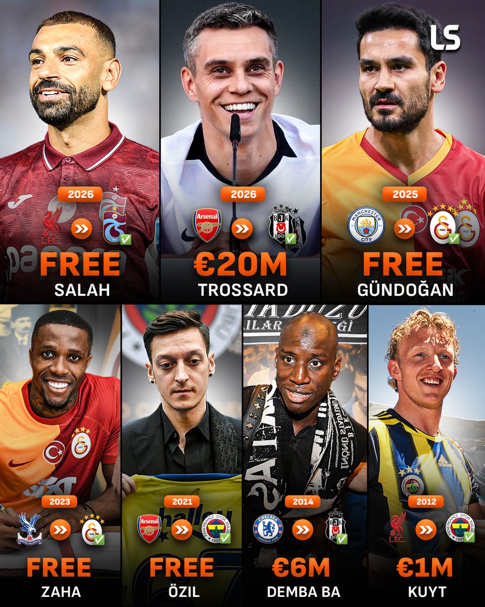 livescore's tweet photo. Rank the top 3 high-profile Premier League transfers to Turkey ✈️🇹🇷

Which is the standout move? 👀 https://t.co/pwnQQeWb1t