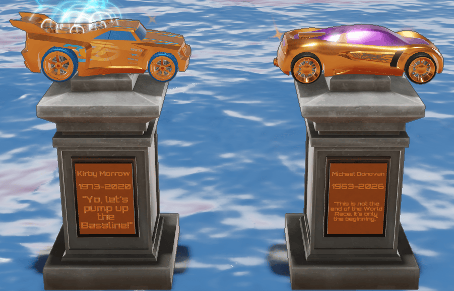ProjectNitrox2F's tweet photo. Rest in peace, Michael Donovan... 1953-2026.
Dr. Tezla was our favorite character within the Acceleracers show, so this loss hurts a lot.
We've gone ahead and remastered both in-game memorial statues within our spawn room, inspired by the TF2 Rick May statue.
#acceleracers https://t.co/eL0913tWeq