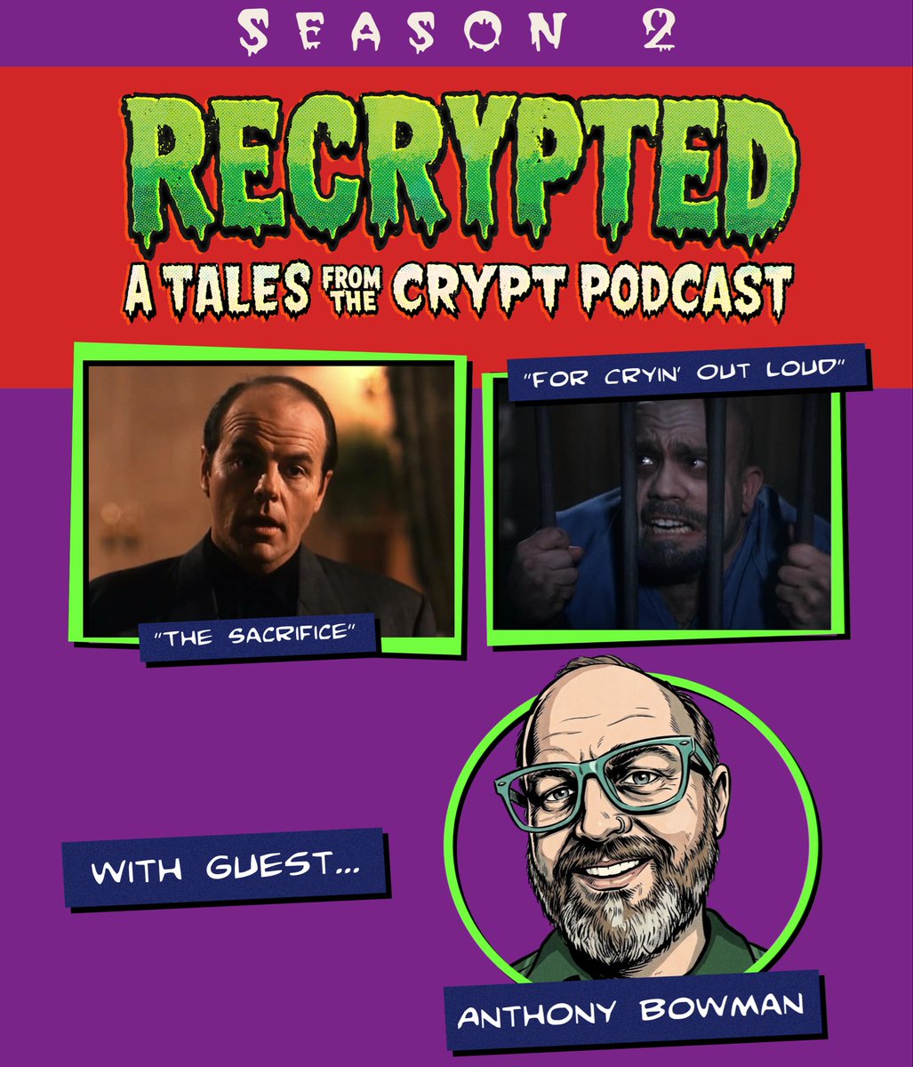 vampvideos's tweet photo. Anthony Bowman (@constantreadr) from @TheFrankencast was our guest on RECRYPTED this week, talking about TALES FROM THE CRYPT episodes about a seemingly perfect murder and an irritating voice of conscience…

https://t.co/TAqWOgWHzM https://t.co/hupAdqYlL2