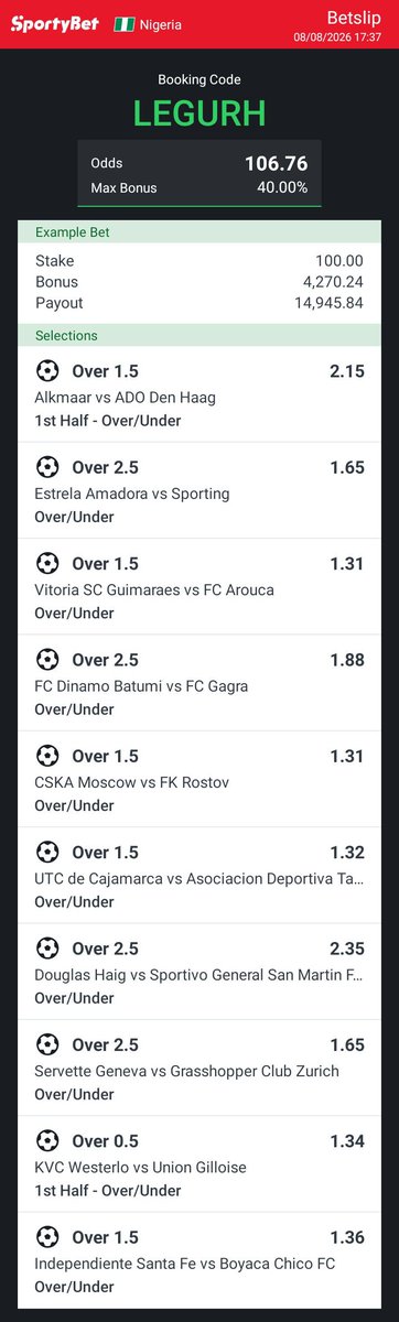247BetPro's tweet photo. 106 odds for today's football ⚽

Sportybet 👉 LEGURH

Stake wisely

#BettingX #bettingtips #SportsBettingX https://t.co/SOsiTLOHmT