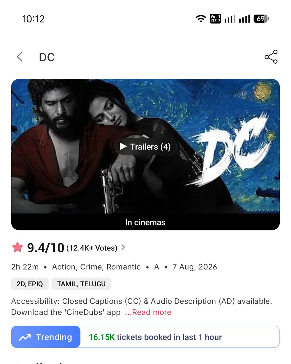 Sai_Mohan_999's tweet photo. Day 2 >>> Day 1 - Housefull Shows & Rampage everywhere for #Dc 🔥🔥
#BlockbusterDC
#DC dominated #KoreanKanakaraju 💥 https://t.co/pD4tWwbcX2
