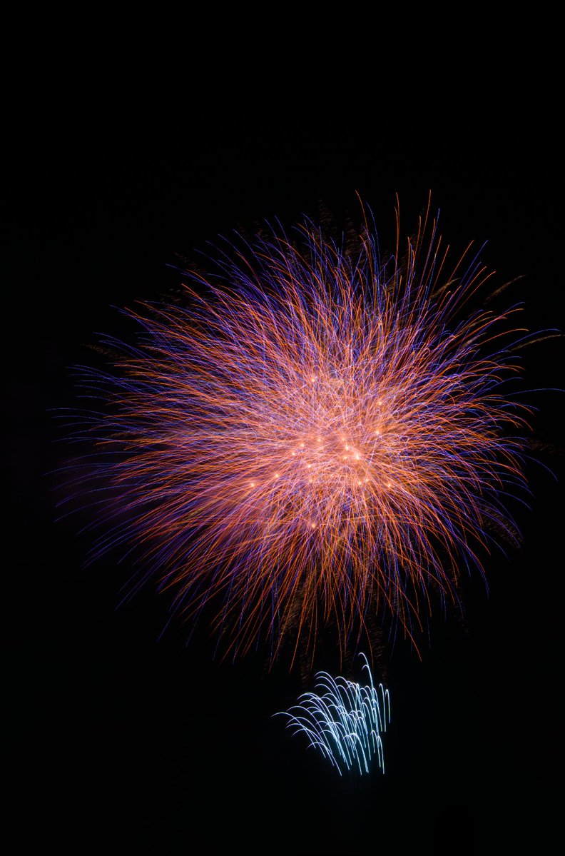 花火を初めて撮ったけど難しかった。僕の実力ではこんなの運任せじゃ