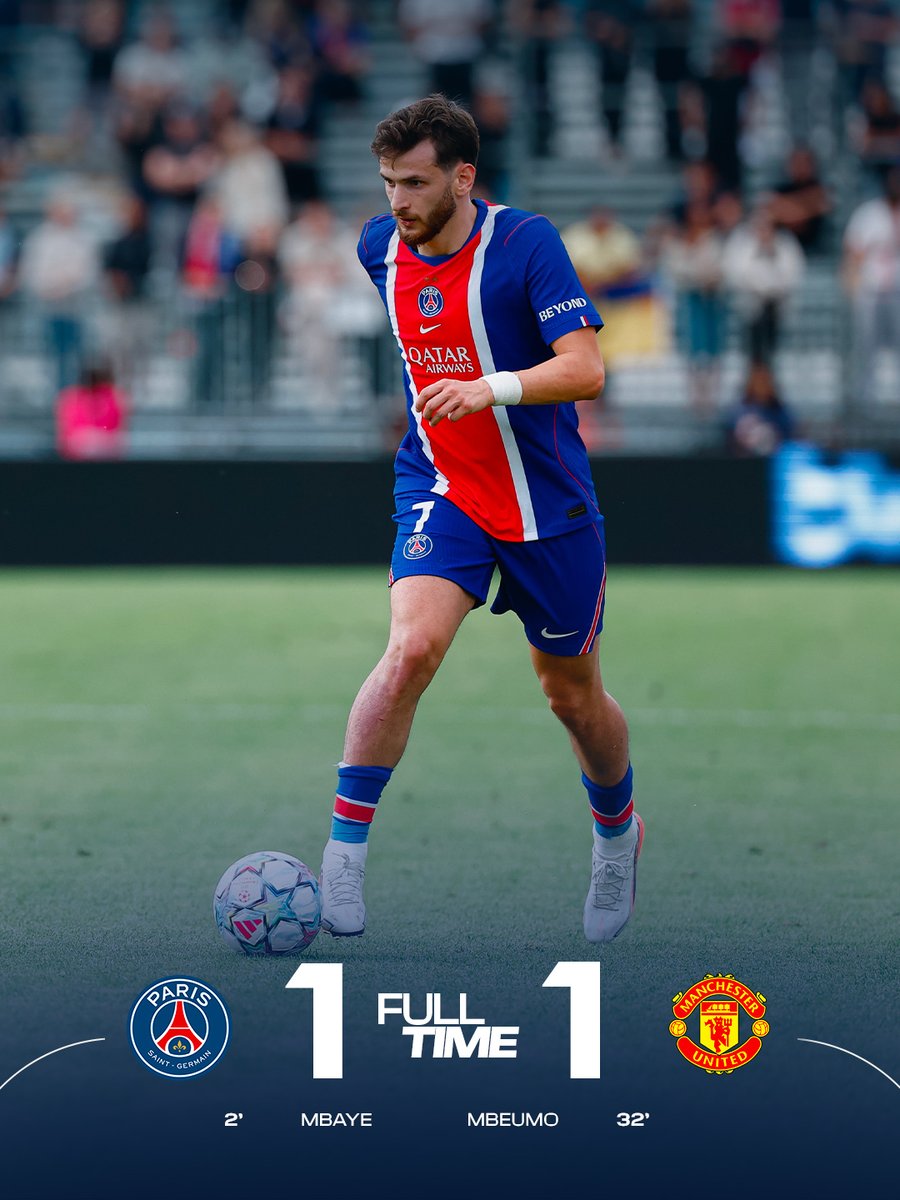 PSG_inside's tweet photo. ⌛️ Fin de cette rencontre en Suède. 
1⃣-1⃣ contre Manchester United.

#PSGMUN https://t.co/LYmxf6cDdV