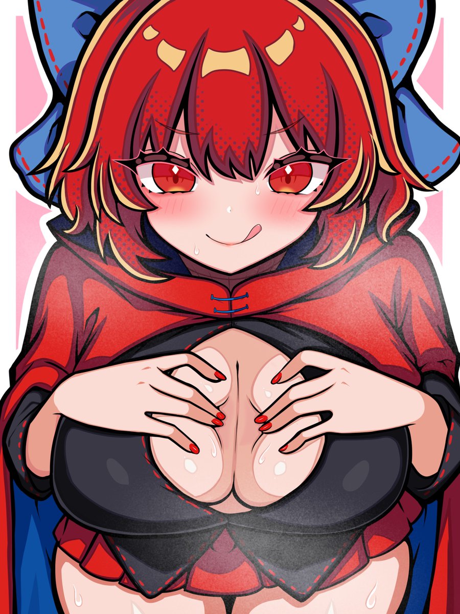 kukurukurukuru_'s tweet photo. Skeb &amp;ブーストありがとうございました‼️
谷間を見せつける蛮奇ちゃん…‼️ https://t.co/QzjcRW9xX3