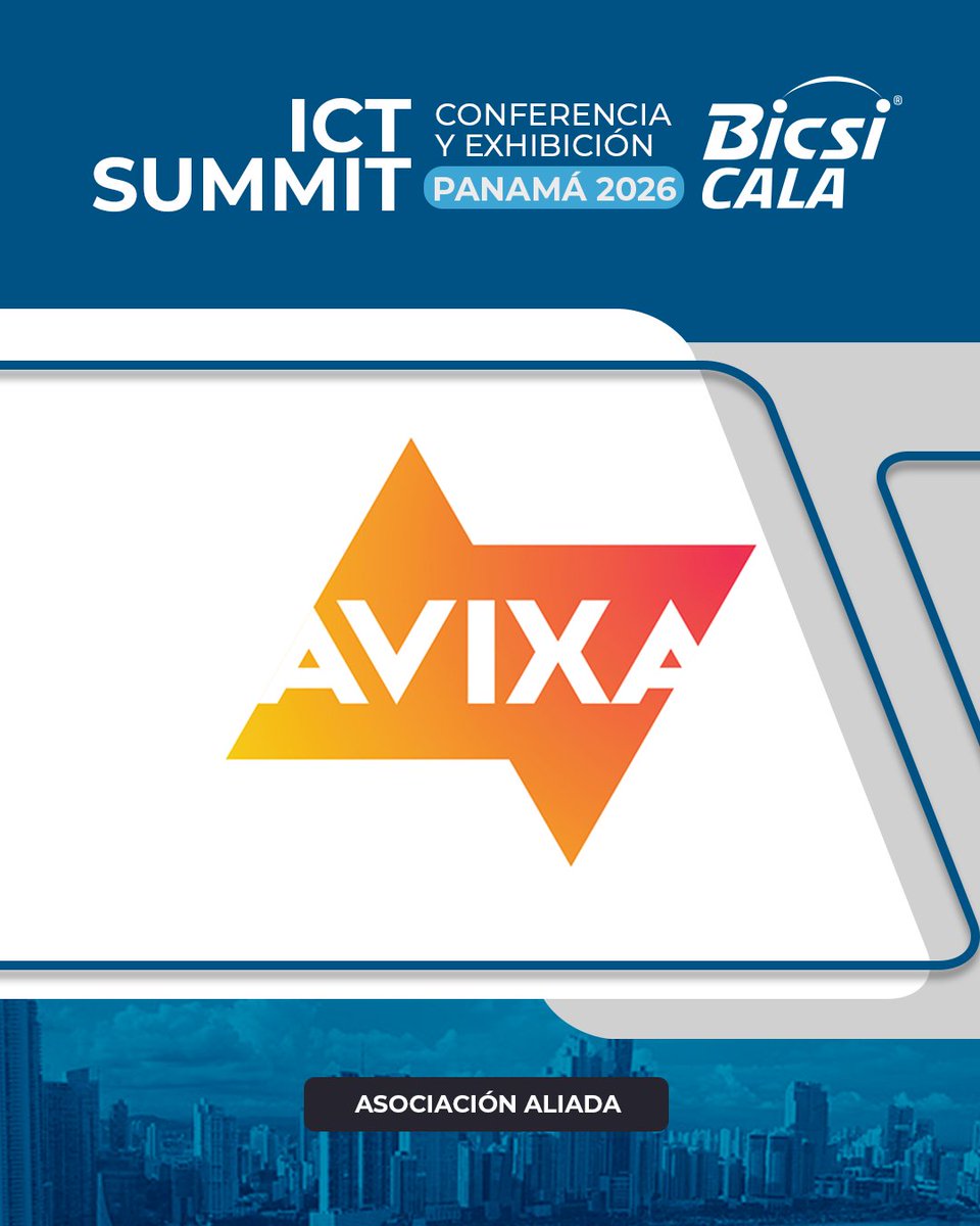 BICSI_CALA's tweet photo. ¡La convergencia AV y tecnológica llega al ICT Summit Panamá 2026!🤝

Nos aliamos con @AVIXA en Español para romper barreras en la infraestructura digital.

🗓️ 12 ago
📍 Hotel Riu Plaza Panama

🌐 https://t.co/l2PPI5sTNr

#BICSI #BICSICALA #ICT #TIC https://t.co/i4AnPfjSzA