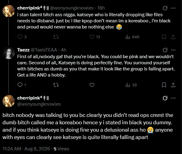 TaeisTEAA's tweet photo. First of all dumb bitch, its a public comment section. If you didnt want anyone having a different opinion, then you shouldve privated your account so your other dumbass followers could feed into your delusions + https://t.co/QqPzyJc4mo