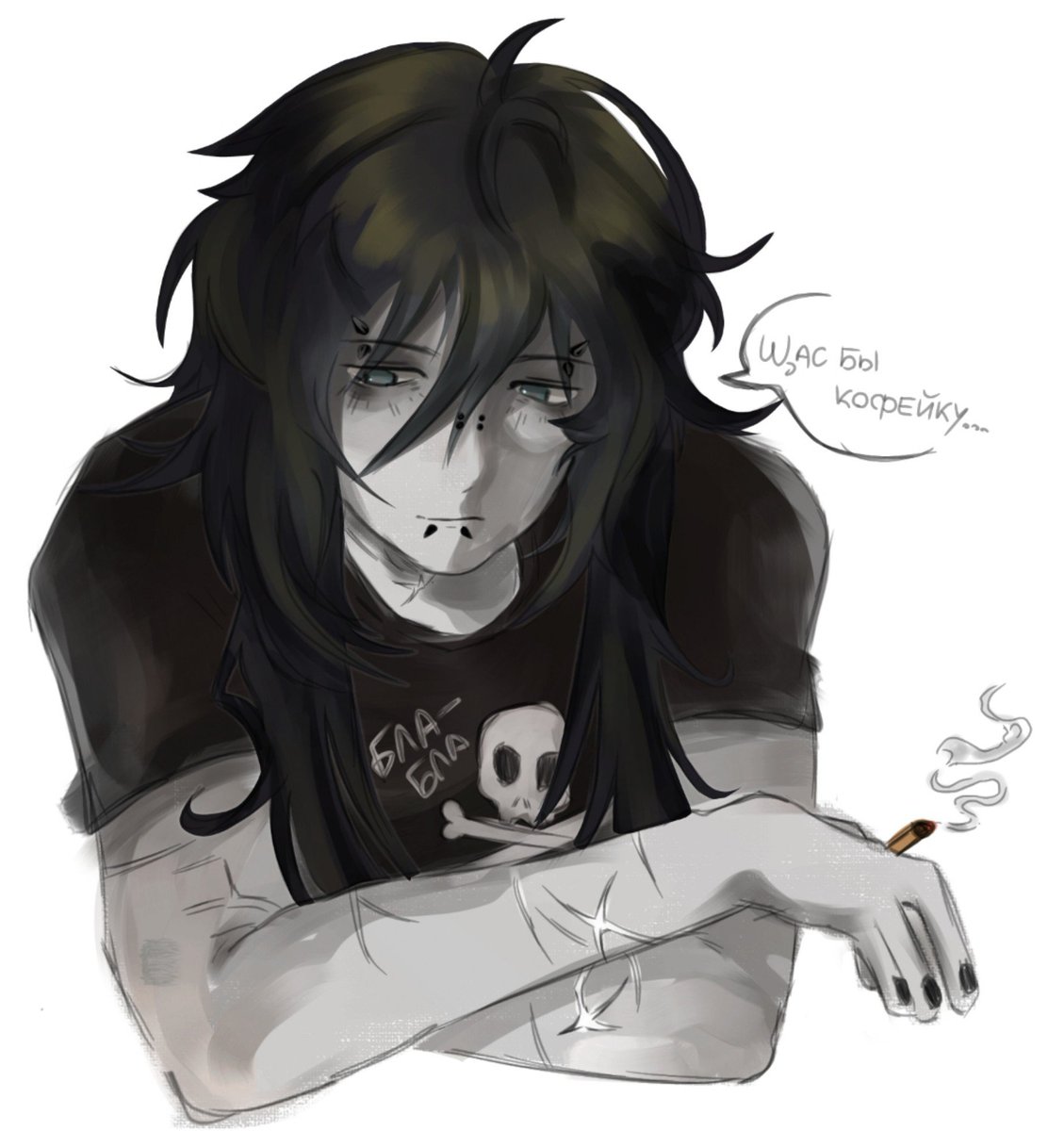 Adjikas's tweet photo. Hello! sketch 💥
#yourboyfriendgame  #yourboyfriendpeter #fanart #Yourboyfriend #visualnovel https://t.co/b222YbsjbH
