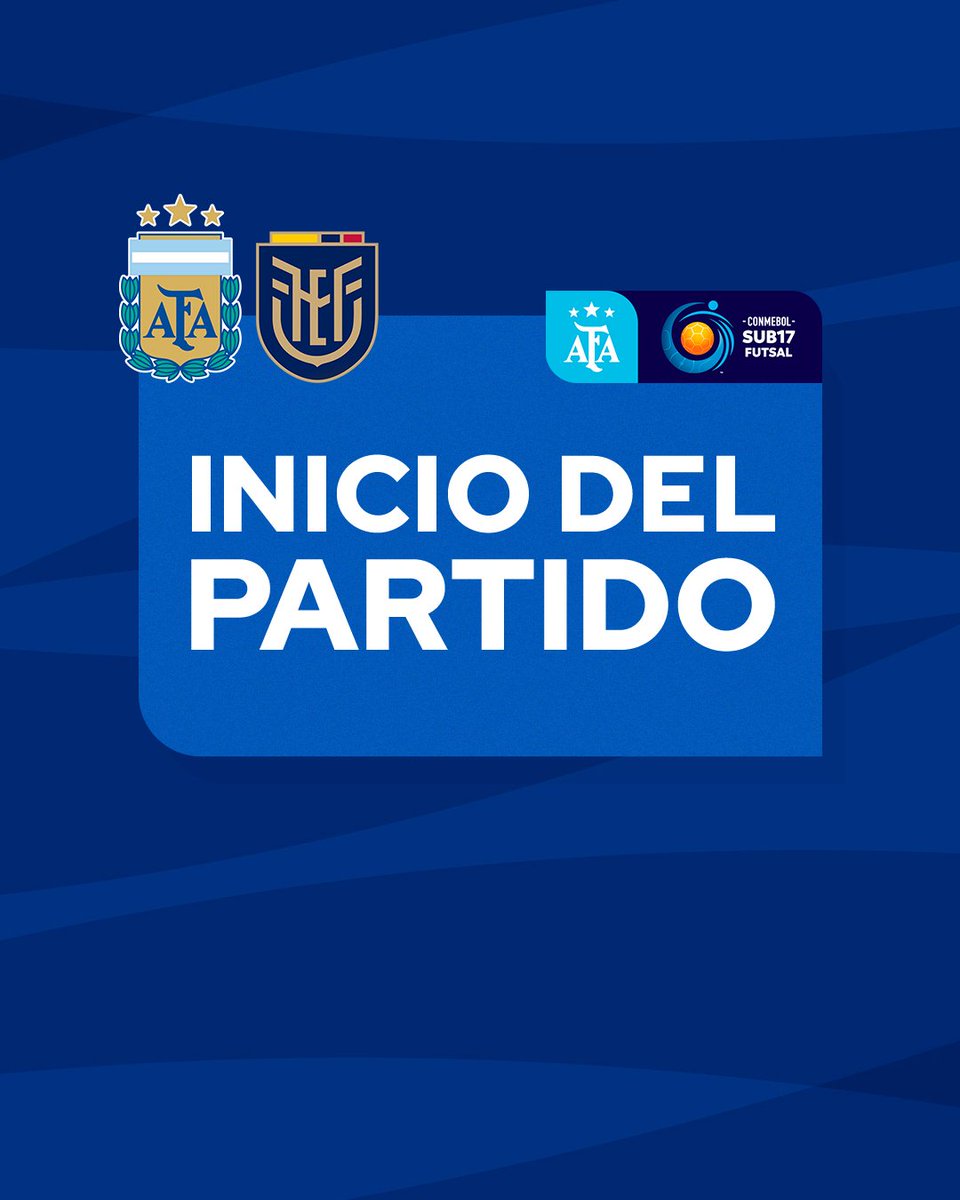 Argentina's tweet photo. 🏆 Sudamericano #Sub17FS

🗓 Fecha 1

⚽ Argentina 🇦🇷 - Ecuador 🇪🇨

⏱ ¡Comenzó el partido!

📺 DSports y YouTube Conmebol https://t.co/K63p1bRnN7