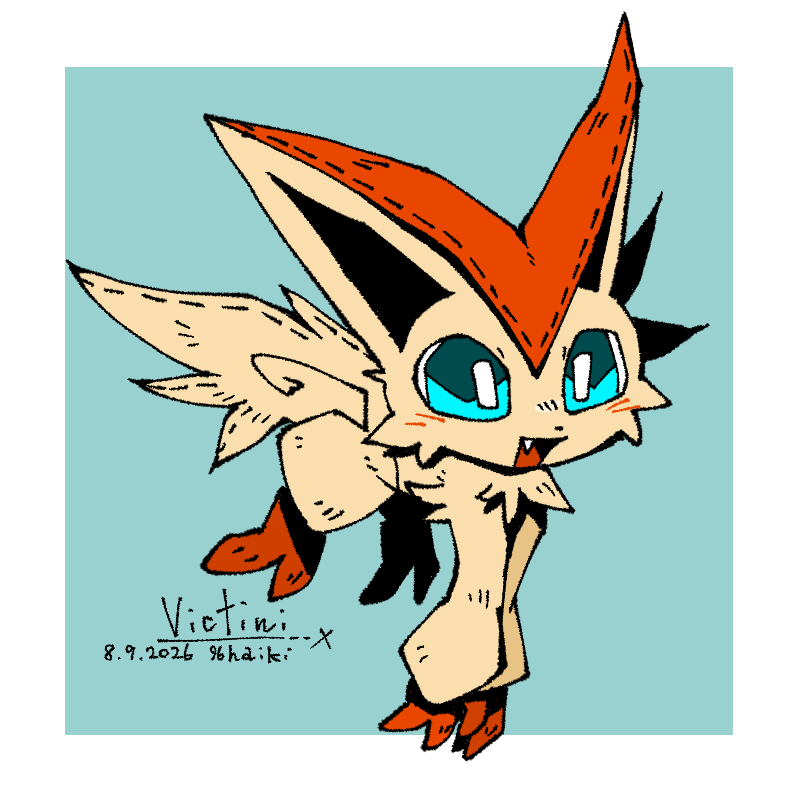 kuroHaiki's tweet photo. #pokemon ビクティニ/victini
フォロワーがビクティニをお迎えしていたので、息抜きに描きたくなった https://t.co/gr9iXbX8gz