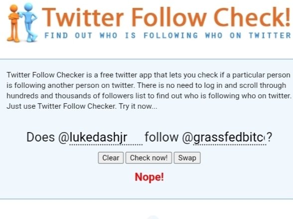 RetinaWriggler's tweet photo. @GrassFedBitcoin @cguida6 And now @LukeDashjr and @GrassFedBitcoin unfollowed eachother wtf is happening?? https://t.co/9sEy41nV08