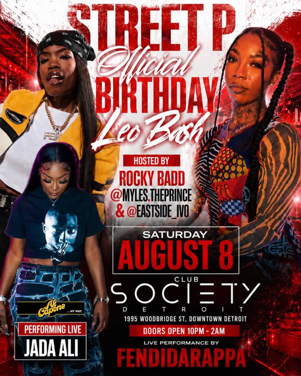 IamJadaAli's tweet photo. Iโll be in Society Detroit tonight with Al Capones for my people just bump into me ๐ค๐พ๐๐ฅ #detroitnightlife #fendidarappa #jadaali #detroit https://t.co/DhOluO46b4
