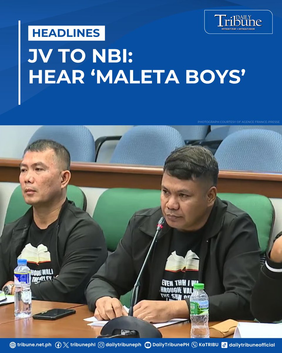 tribunephl's tweet photo. Not an outright #dismissal or rejection, but a suspension of judgment should be accorded the revelations of the so-called “#maleta boys,” or the former bodyguards of fugitive former partylist representative Zaldy Co, in order to unearth the truth in the Floodgate scandal. | Alvin Murcia
#dailytribune
