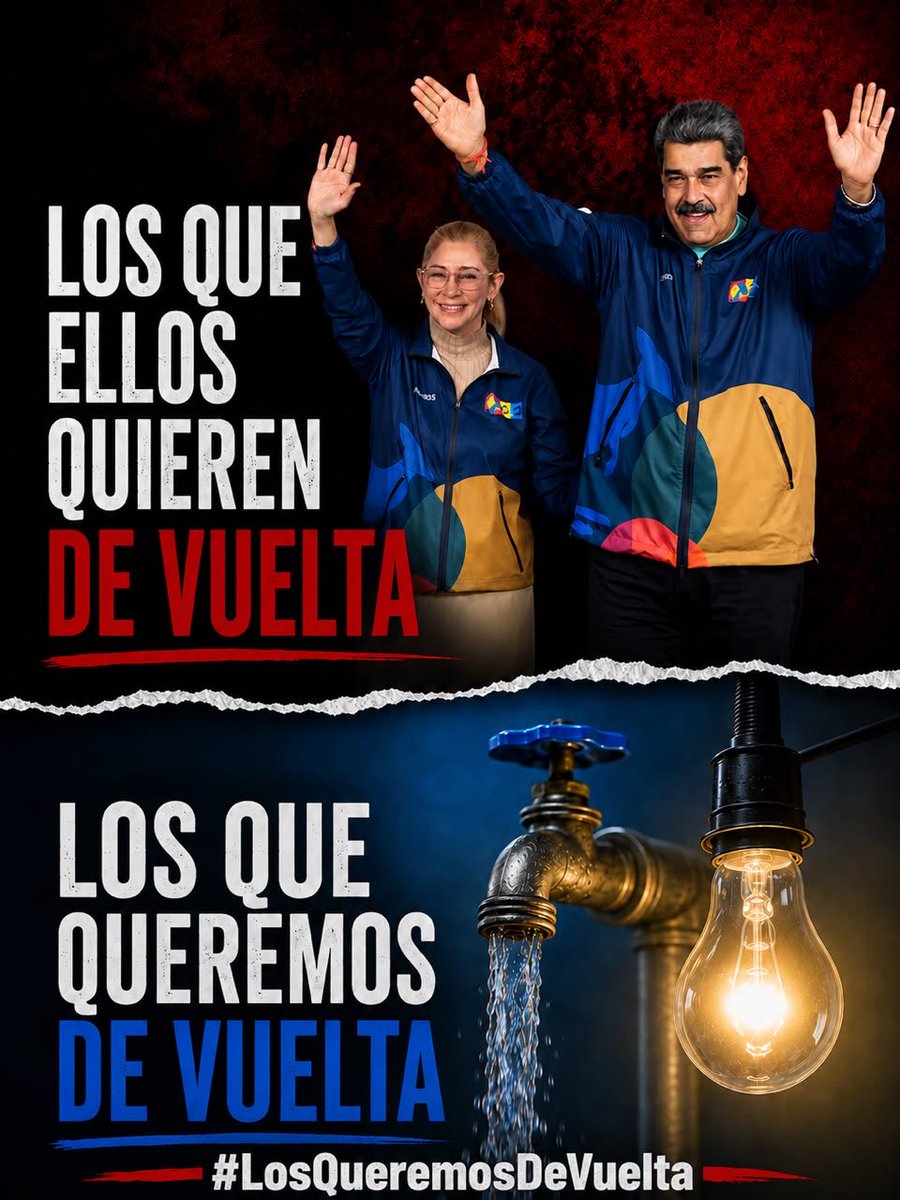 VoluntadPopular's tweet photo. Queremos de vuelta la electricidad.

Queremos de vuelta el agua.

Queremos de vuelta la normalidad.

Queremos de vuelta volver a vivir con dignidad https://t.co/Nnj5HQgCOB