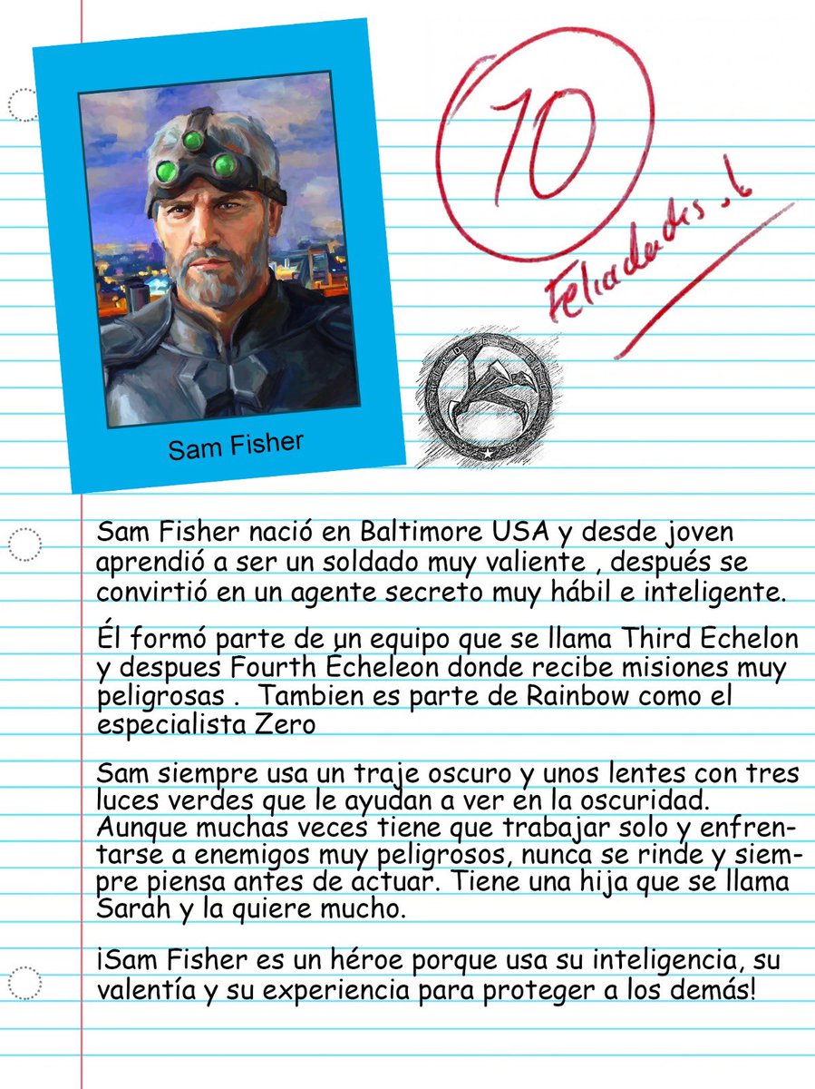 UbisoftLatam's tweet photo. Efeméride del día. ¡Feliz cumple Sam! #Splintercell https://t.co/xlepyz9Fga