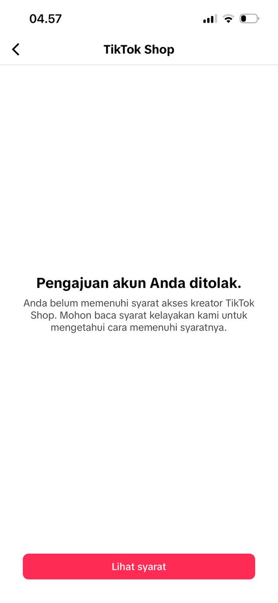 Zzabcd_'s tweet photo. ada yang tau ga ini kenapaa gabisa daftar affiliate tiktok ??? https://t.co/RMnPOFdMnq