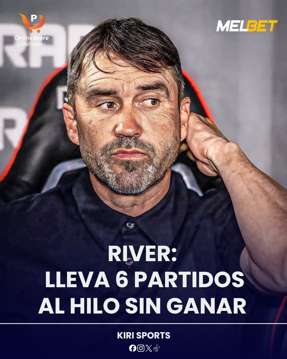 KiriSports's tweet photo. ¡PAPELÓN EN RIVER!

Con la derrota reciente de #RiverPlate 0-1 frente a #Tigre, el equipo de Núñez lleva 6 partidos de manera consecutiva sin poder ganar.

😱 Es el único equipo de los 30 equipos sin sumar un punto y sin meter gol.

#LPF #KiriSports https://t.co/OsZdcUcviR