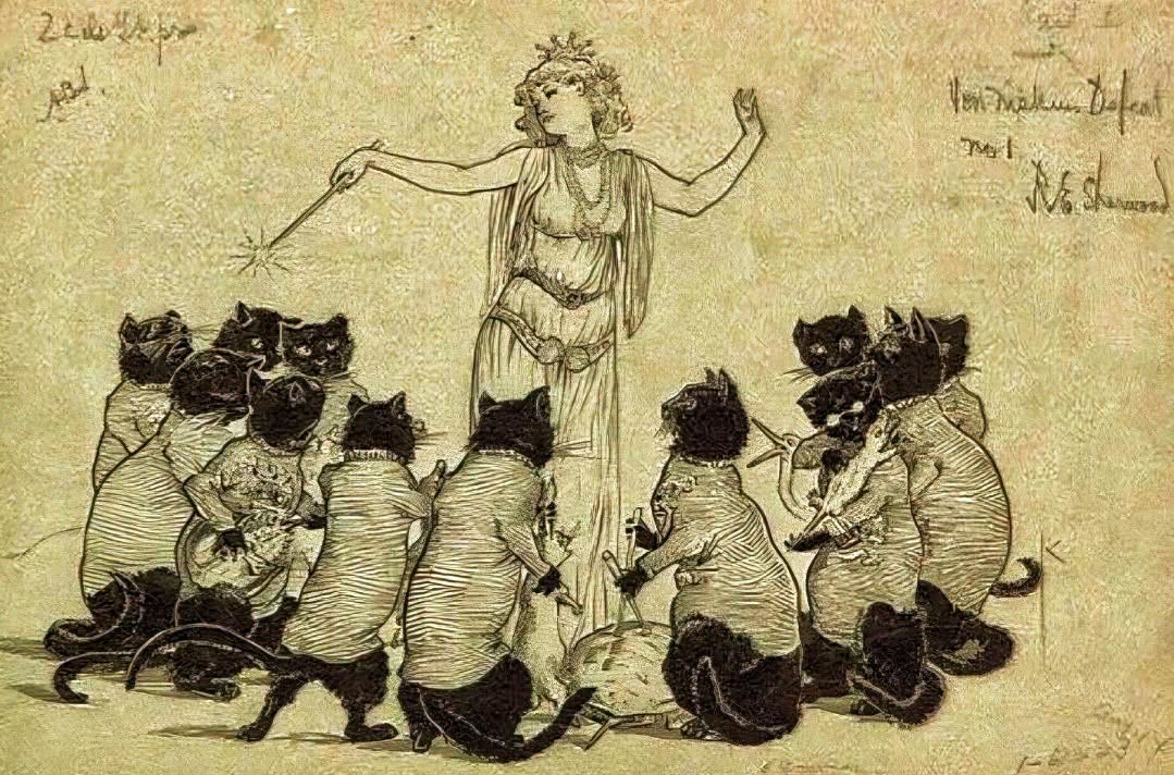 dreamerbook's tweet photo. “Her Majesty Led This Strange Orchestra” by Rosina Emmet Sherwood. Originally published in 1888 as an illustration for the children’s magazine Harper’s Young People. https://t.co/83qi4mRGt1