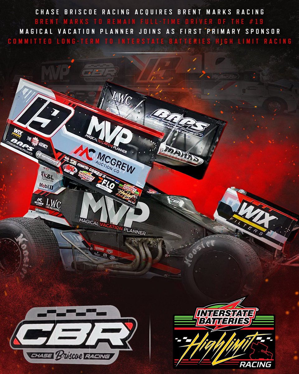 HighLimitRacing's tweet photo. It was a special day for @ChaseBriscoe &amp; @BMRacing19.

@MVPlanners is the first primary partner of the CBR #19 and Brent Marks! https://t.co/eyAgKKZZoy
