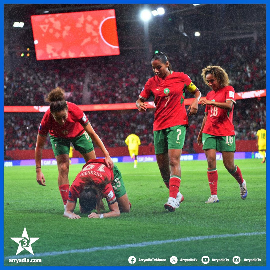 arryadiatv's tweet photo. CAN féminine Maroc-2026.. Le Maroc se qualifie pour les demi-finales et le Mondial-2027 après sa victoire face à l’Afrique du Sud (2-1).
https://t.co/KvOTEVYGpO

#TotalEnergiesWAFCON2026 #FRMF #ENMaroc #MARRSA https://t.co/pt2sTbOB1w