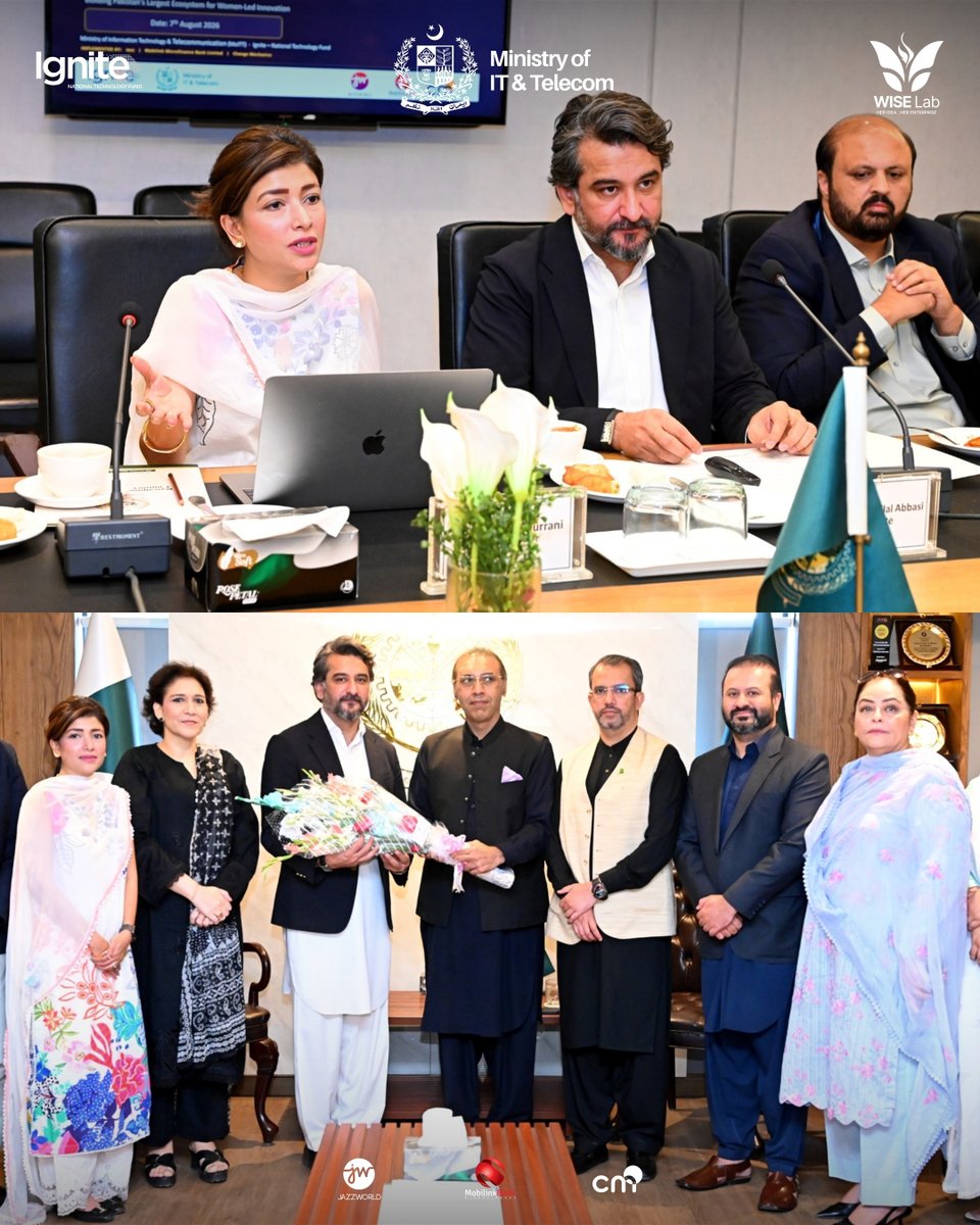 wise_labpk's tweet photo. Strengthening the bridge between innovation, enterprise & opportunity. 🚀

At @RcciOfficial Igniting Innovation session, Muhammad Bilal Abbasi, CEO @IgniteNTF, shared insights on strengthening Pakistan’s startup ecosystem, joined by Muneaza Durrani, Project Director WISE Lab, highlighting opportunities for women founders through mentorship, markets & investment readiness.

#WISELab #IgniteNTF #RCCI #HerIdeaHerEnterprise
