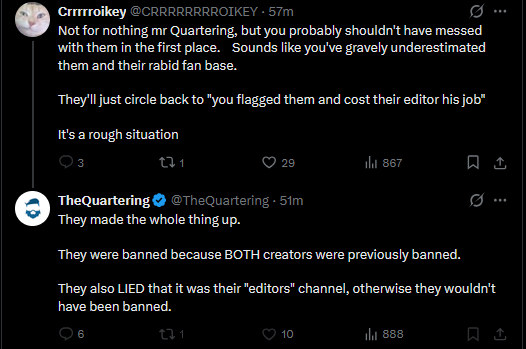 PoweroftheTruth's tweet photo. Not a single soul believes Jer. He's clearly the guilty party in getting the channel removed via his life ruination threats towards us in dms with Josh Moon and on his PUBLIC twitter which he followed through on with his YT Rep. He is not a victim! He is reaping what he sowed! https://t.co/yYlCw3IXAA
