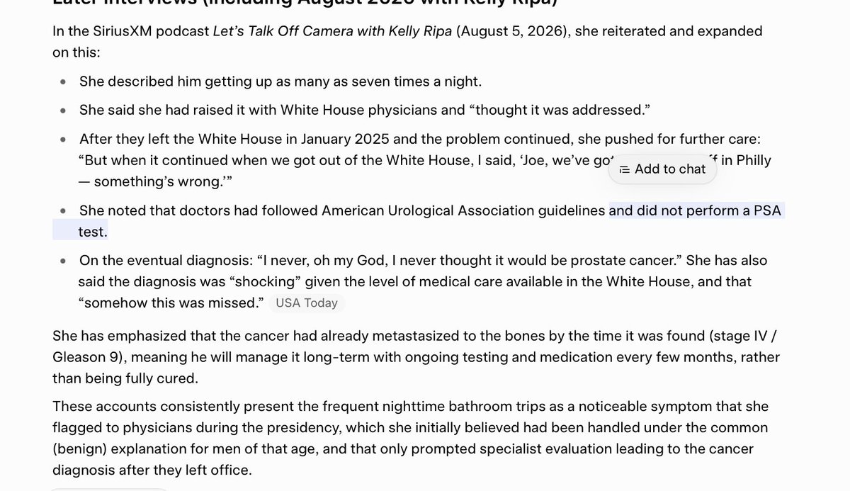 nntaleb's tweet photo. Can someone explain how a sitting president can have a  prostate cancer metastasize without early detection when it had been symptomatic for a while --and how these moronic doctors can refrain from doing a PSA test! https://t.co/lDs7cH6EI6