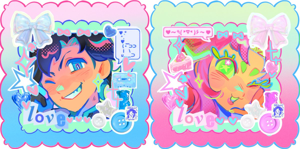 amayaaky's tweet photo. @wisdomccat I-If u r still looking 
˚⊹♡ Hiii, I can offer cute headshot that can decor for merch like keychains or necklace (20$) 
˚⊹♡ Can cook very fast if needed
https://t.co/ViYbVUTqOU https://t.co/a1pyizGe2n