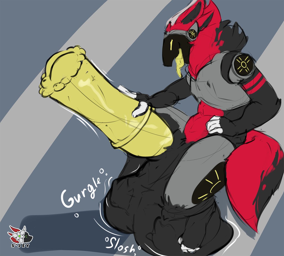 itstedda's tweet photo. CW cock vore and HUGE proto cock and like tons of cum and stuff yeah its pretty good...
.
.
.
.
.
.
.
.
happy (late) bday to @MistaFishay hope you like my gift <3 Making you into the bday cake frosting is such a delight!~ 

art by amazing @SJey_Afterdark https://t.co/a69SECA9Eo