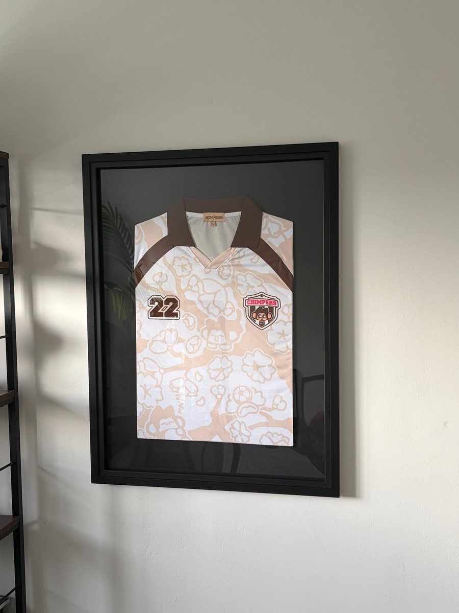 insightchimpi's tweet photo. Chimpers jersey came in and had to showcase it how it deserves.

Framed and straight on the wall 🔥

This is how we spotlight Chimpers collectibles and merch! https://t.co/WkY75AuN8X