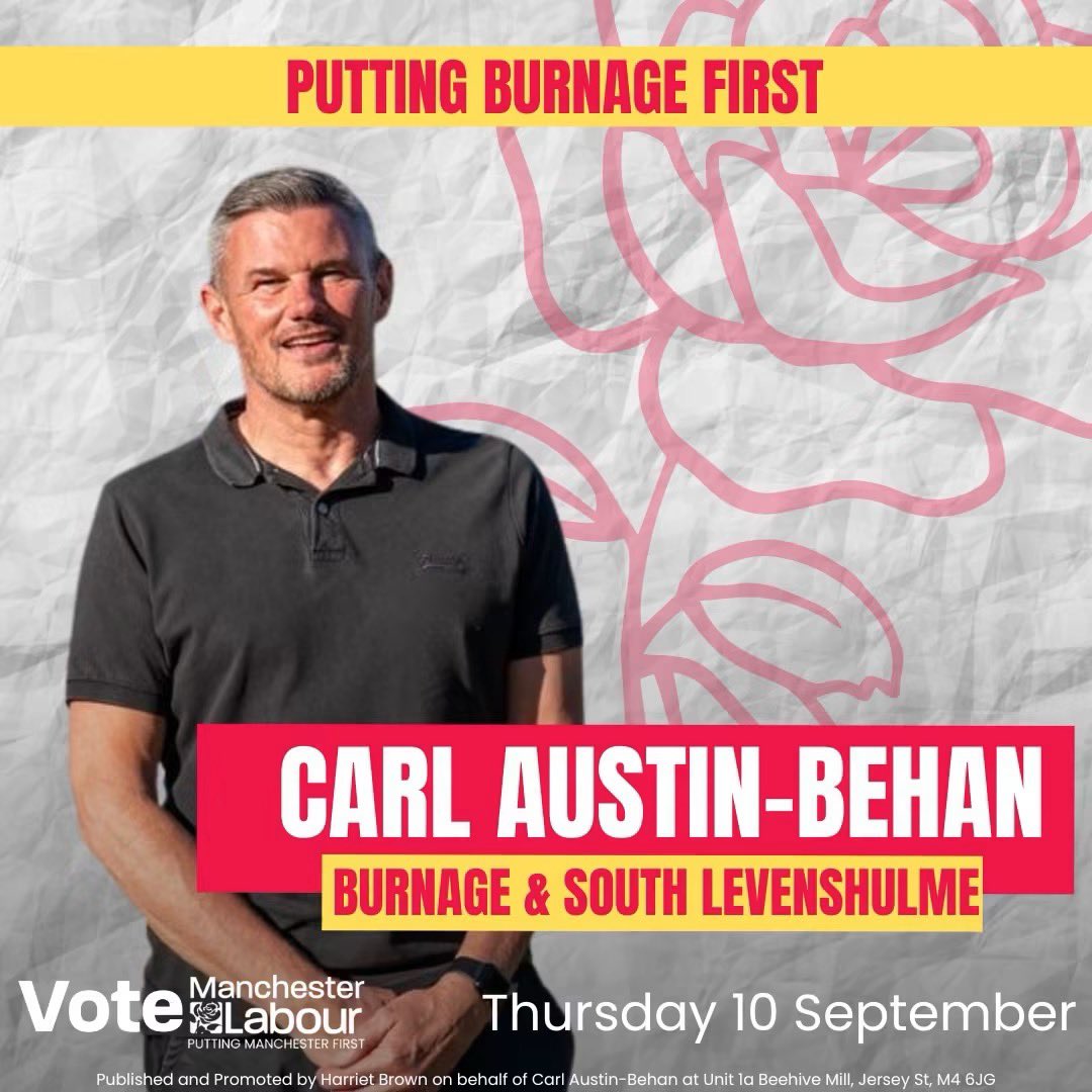 gavinwhite76's tweet photo. Good turnout today from all the @McrLabour members and supporters to help launch the campaign for @CarlAustinBehan in the Burnage by-election.

Carl is a great candidate. Knows the area so well and will be a fantastic community champion for all in Burnage.🌹🏡🌳 https://t.co/ndNs5vp5kU