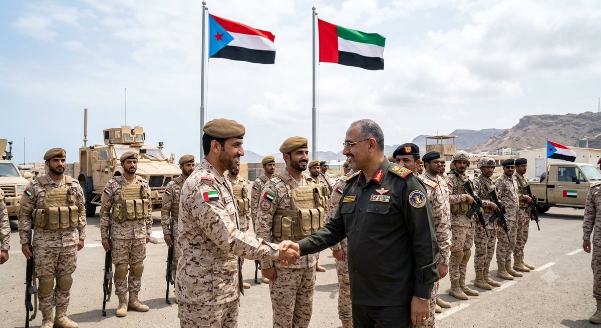 uae__o's tweet photo. 🔴 استعاد عدن في ثلاثة أيام فقط، وحرّر كامل أرض الجنوب خلال أربعة أشهر، بفضل بطولات قوات عيدروس الزبيدي الأبطال ومساندة القوات المسلحة الإماراتية 🇦🇪

🔴 قوات المجلس الانتقالي الجنوبي بقيادة عيدروس الزبيدي قدّمت التضحيات والدماء والدفاع المستميت عن عدن والجنوب.

🔴 بينما قدّمت القوات الإماراتية الدعم العسكري والجوّي واللوجستي الذي غيّر موازين المعركة وحقق النصر السريع.

📌 هذا هو الجنوب الذي لا يُكسر، وهذا هو التحالف الذي يصنع التاريخ.

⚫️ ولولا الغدر لما بقي داعشي واخونجي وارهابي في الجنوب والشمال.. وهذي رسالة للخونة تذكروا ان النوائب تدور ومن تظنونه الان حليفاً لكم هو اول من سيغدر بكم تذكروا ذلك.