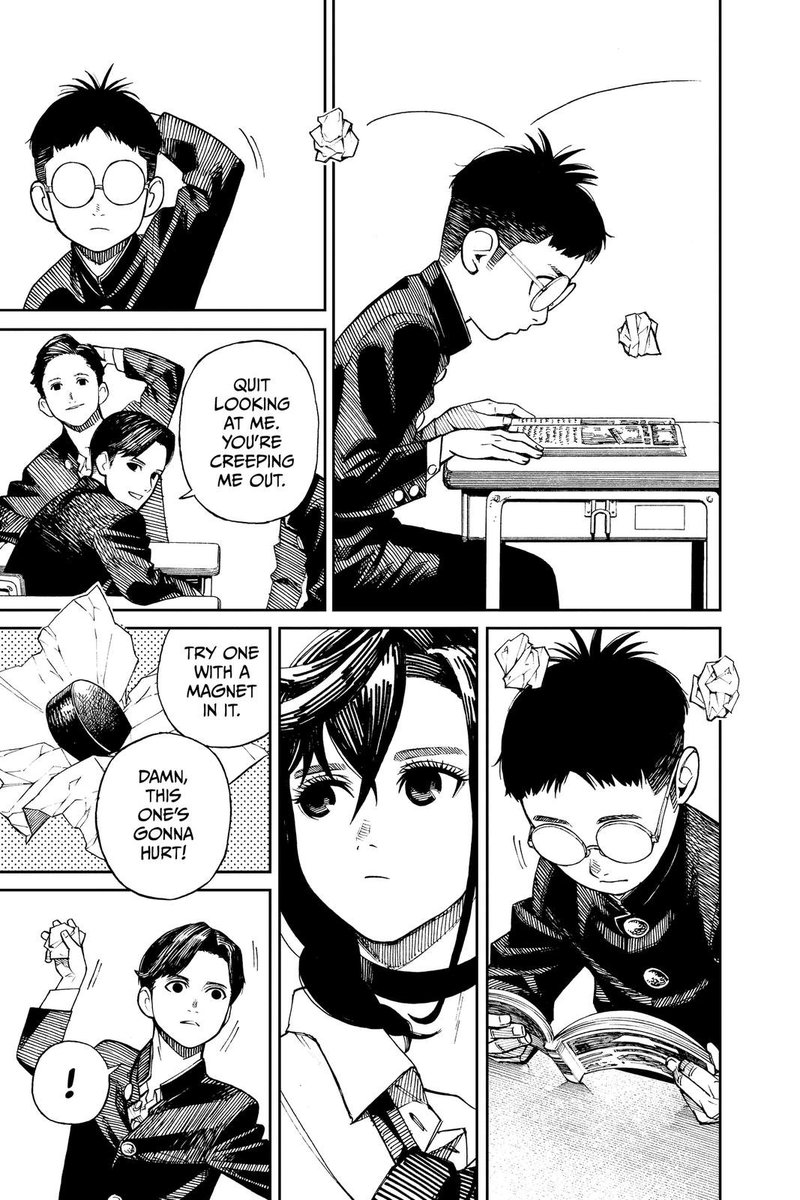 Planktonism's tweet photo. Honestly I wish Okarun and Kouki had strong interactions, they're super similar in a baseline, they both start out as meek outcasts ghosted or ridiculed by society. I really hope to see Okarun and Kouki interact more in the futures to explore their similar beginnings https://t.co/904buROWjK