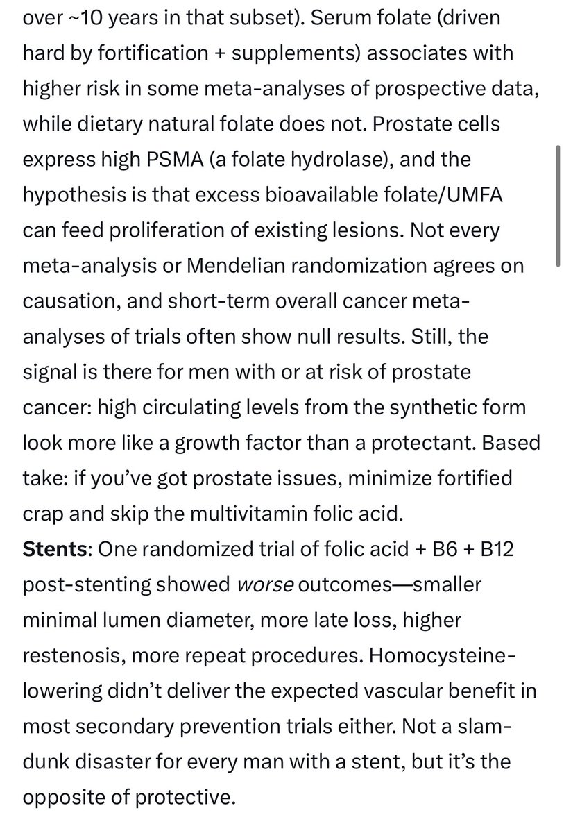 MrsSalt101's tweet photo. @gillygen @CMO_England @thecoastguy “Grok just went nuclear on folic acid fortification. Men, kids, older women, prostate cancer, stents, epileptics, cancer patients… the whole forced synthetic shitshow. Thread: https://t.co/hhi6OqyUZ2