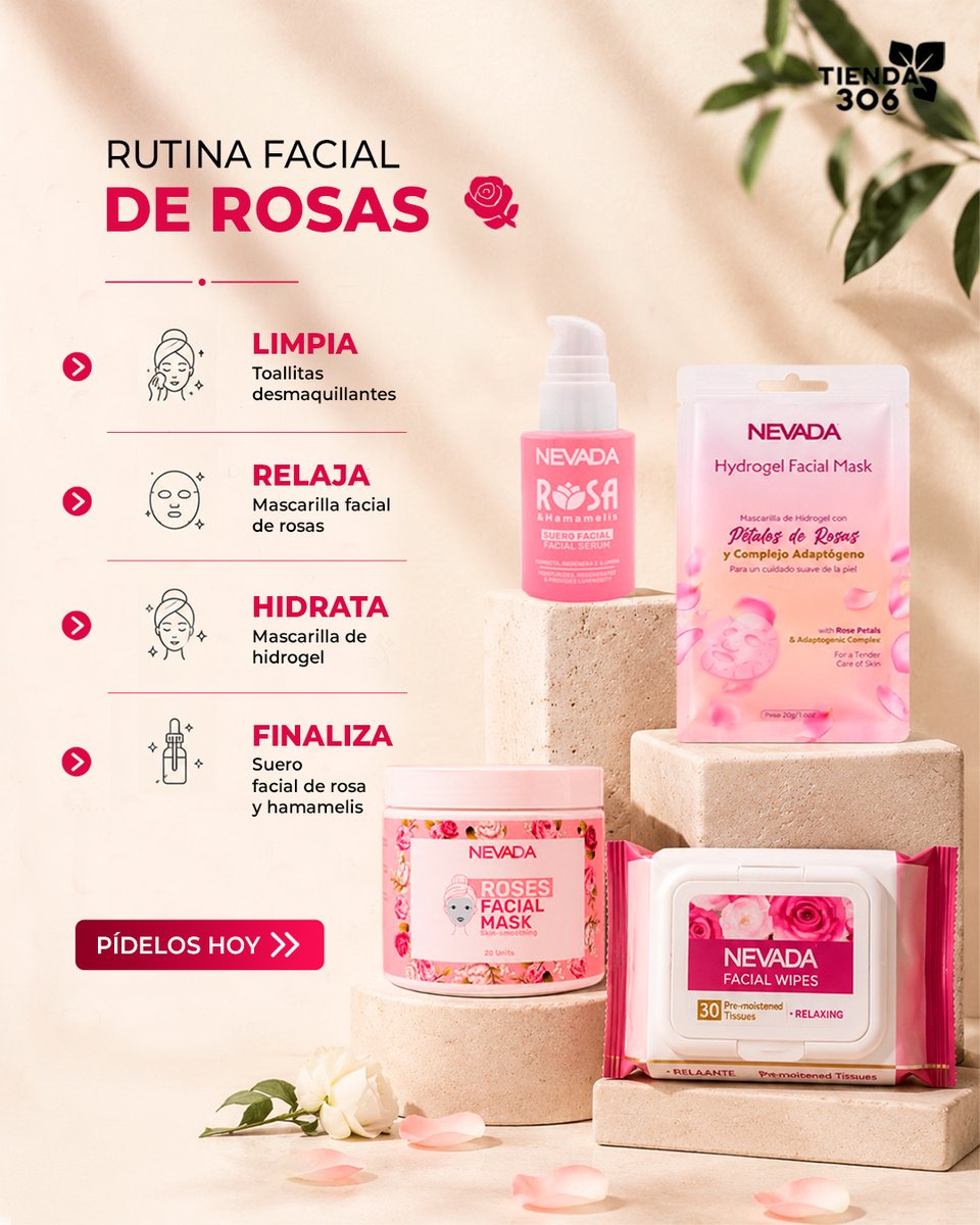 Tienda306's tweet photo. Un momento para ti, una rutina para tu piel. 💕 Limpia, consiente e hidrata tu rostro con la línea de cuidado facial Nevada. 🌹✨

🛒 Compra en https://t.co/lamDf5cJVu
Tienda 306 Salud y Bienestar para Ti 🤗

#Nevada #CuidadoFacial #Skincare #RutinaDeSkincare #CuidadoDeLaPiel https://t.co/UqeIMZTyrv