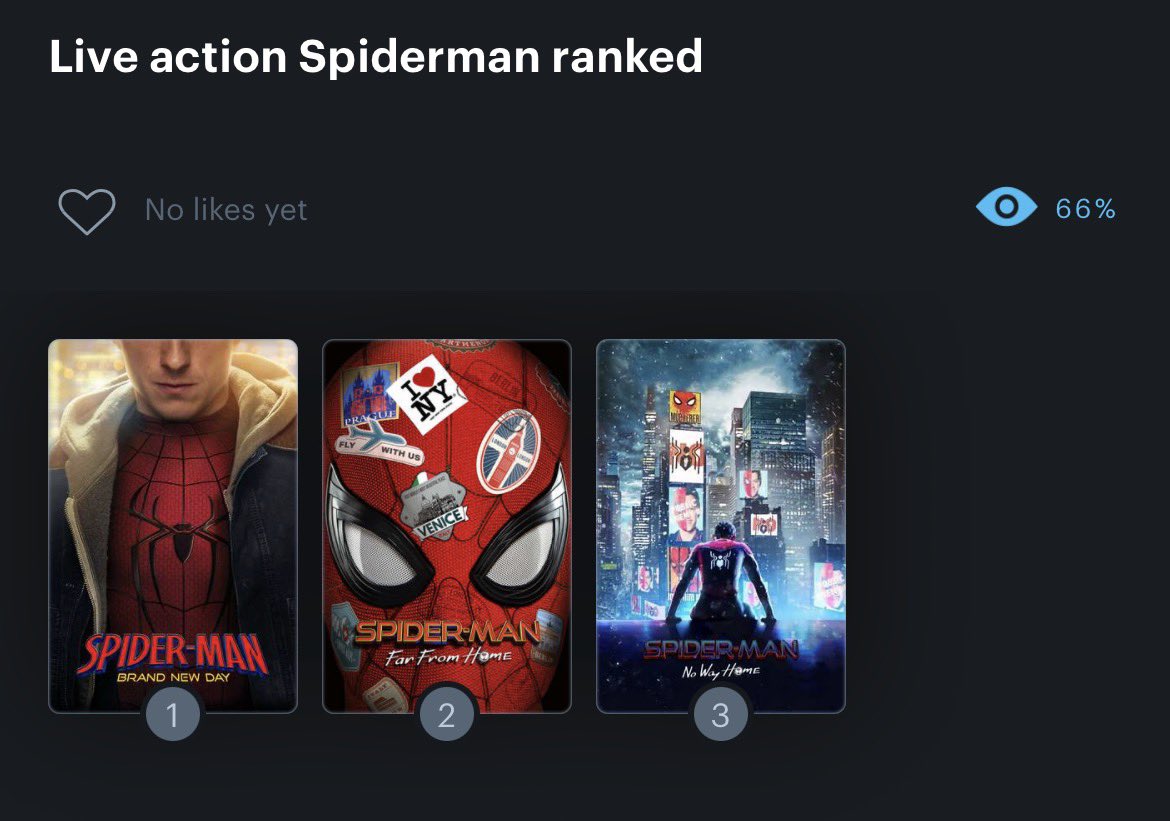 UNCANNYLEO's tweet photo. Should I watch homecoming or??? https://t.co/bKNECend5W