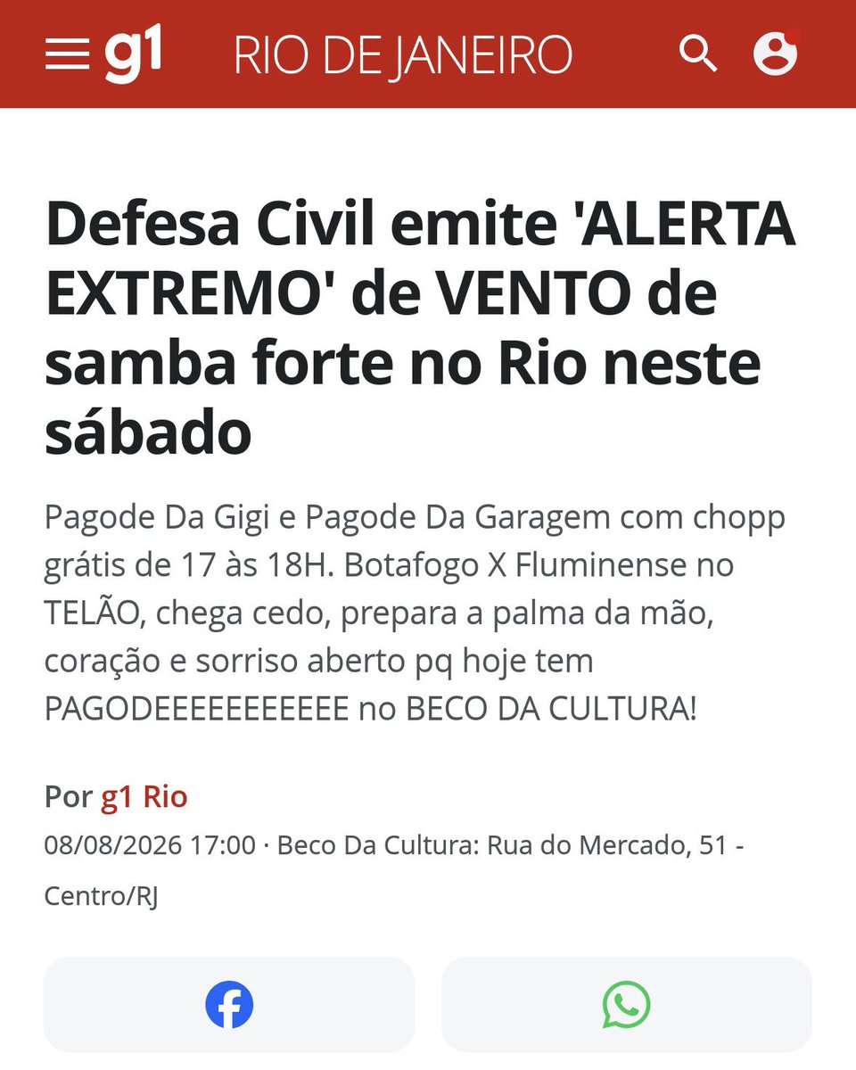 pagodedagaragem's tweet photo. 🚨 ALERTA EXTREMO! VENTO DE SAMBA FORTE NO RIO NESTE SABADAO! 🚨

É HOJE! ESSE CLIMINHA DE NOVO NO BECO DA CULTURA! 🔥❤️

📍Beco Da Cultura: Rua Do Mercado, 51 – Centro/RJ
⏰A partir das 17H https://t.co/rsTvdR1pgB