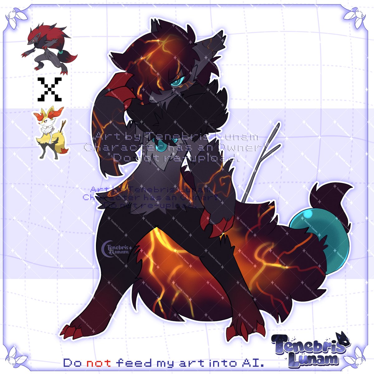 TeneLunam's tweet photo. Fire fox? Hell yeah! 
Character has an owner ! 

#pokefusion #pokemonfusion https://t.co/VggYlW0IUM
