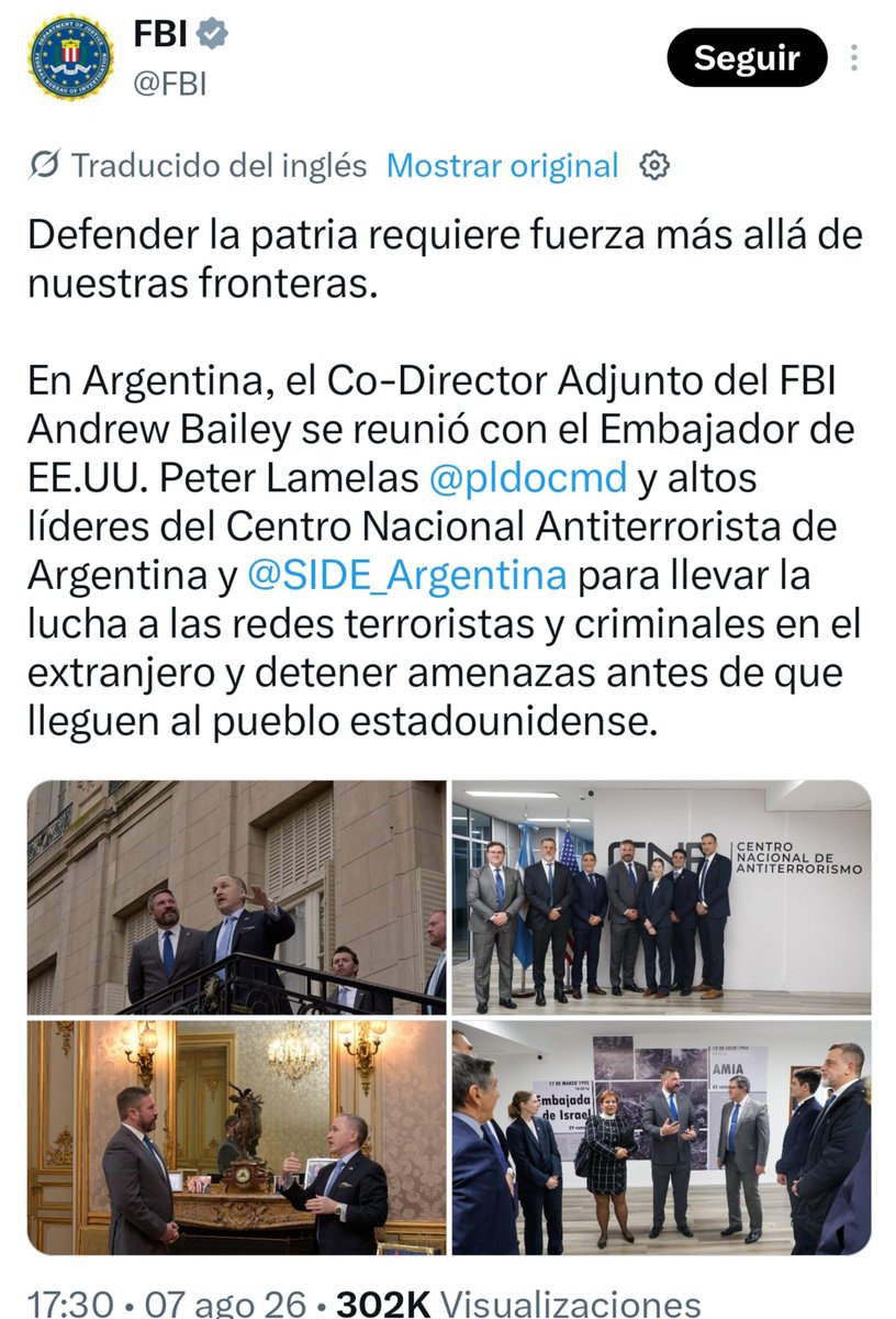 JulianMaciasT's tweet photo. El gobierno de Argentina a través de su servicio de inteligencia anuncia su colaboración con el FBI contra el terrorismo poco después de que Marcos Rubio llamara terroristas a progresistas, comunistas, socialistas y anarquistas. Lo hará con la tecnología de Palantir e Israel. https://t.co/pkrcDTTZPq