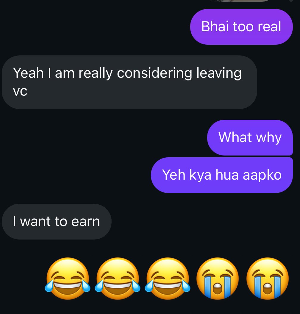 KhushiBothra_'s tweet photo. Pain of being an #indianvc https://t.co/bNhMKL9JxB