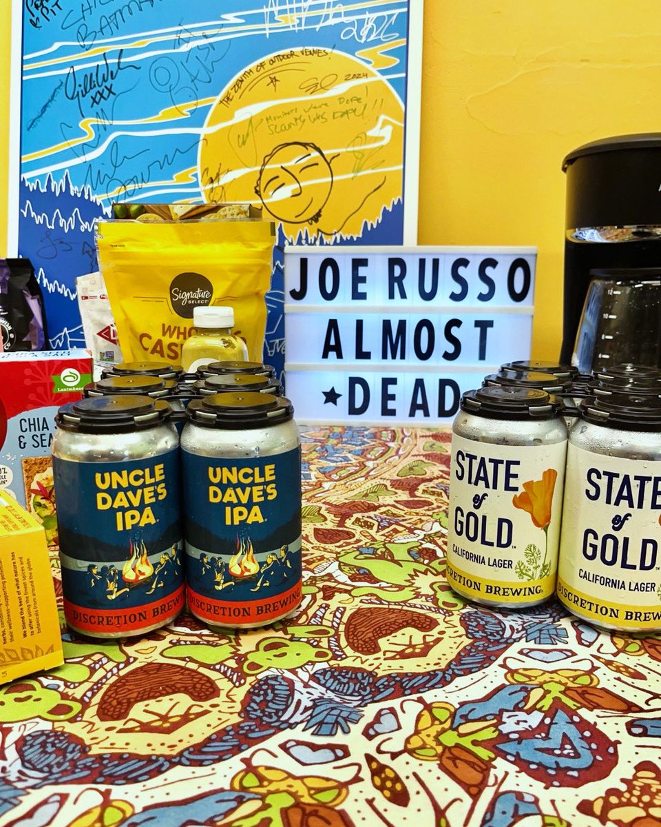 DiscretionBrew's tweet photo. We hope #joerussosalmostdead enjoyed the Discretion that was stocked in the green room last Saturday for their UCSC Quarry  show!🍻 Honored to share some local beer with you! 🎸⚡️🌹🐻 #jrad 

Comment below if you were at the show! 👋 https://t.co/XN4j97vhR7