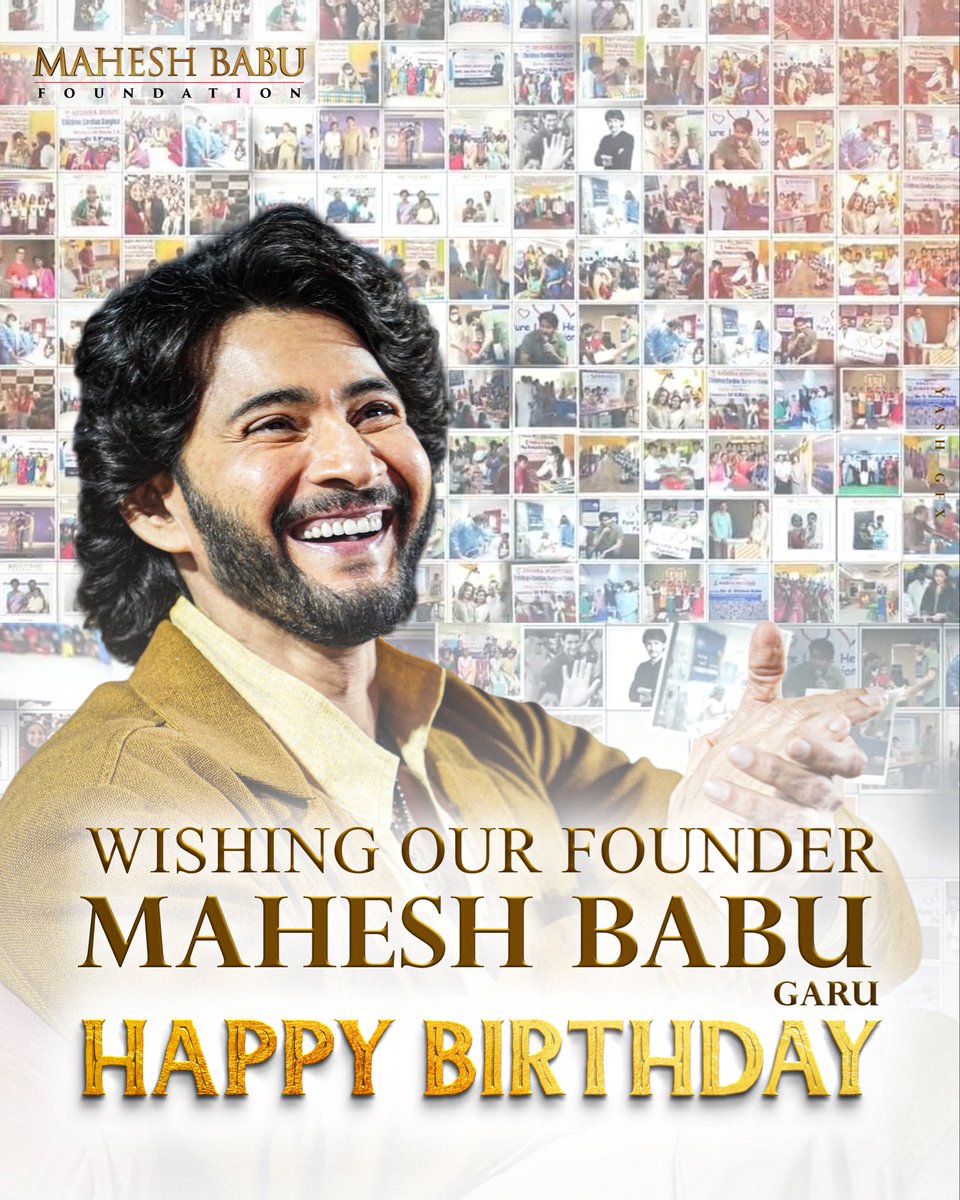MBfoundationorg's tweet photo. Celebrating the Heart behind the vision. ❤️

Happy Birthday to our Founder, Mahesh Babu garu. Your compassion continues to inspire us to do more, give more and make a difference. Wishing you a wonderful year ahead sir 🥰

#HBDSuperstarMahesh https://t.co/pBj4RiS4KT