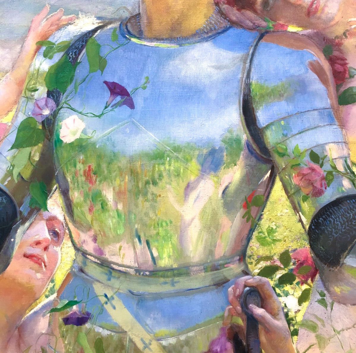 22hrr22min's tweet photo. the knight of the flowers by georges rochegrosse, detail (french, 1894) https://t.co/BBtoEaUSz4