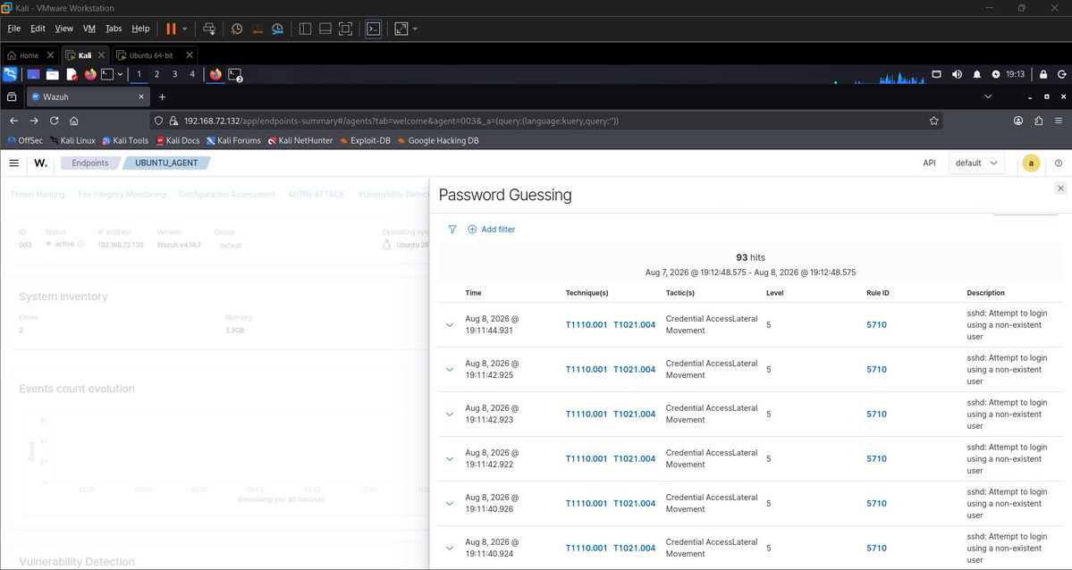 BDofTech's tweet photo. 📋 Configurations &amp; services 
🔍 Alert generation

💡 Troubleshooting is where the real learning happens.

#CyberSecurity #Wazuh #SIEM #SOC #BlueTeam #Linux #LearningInPublic https://t.co/8JBdncdehC